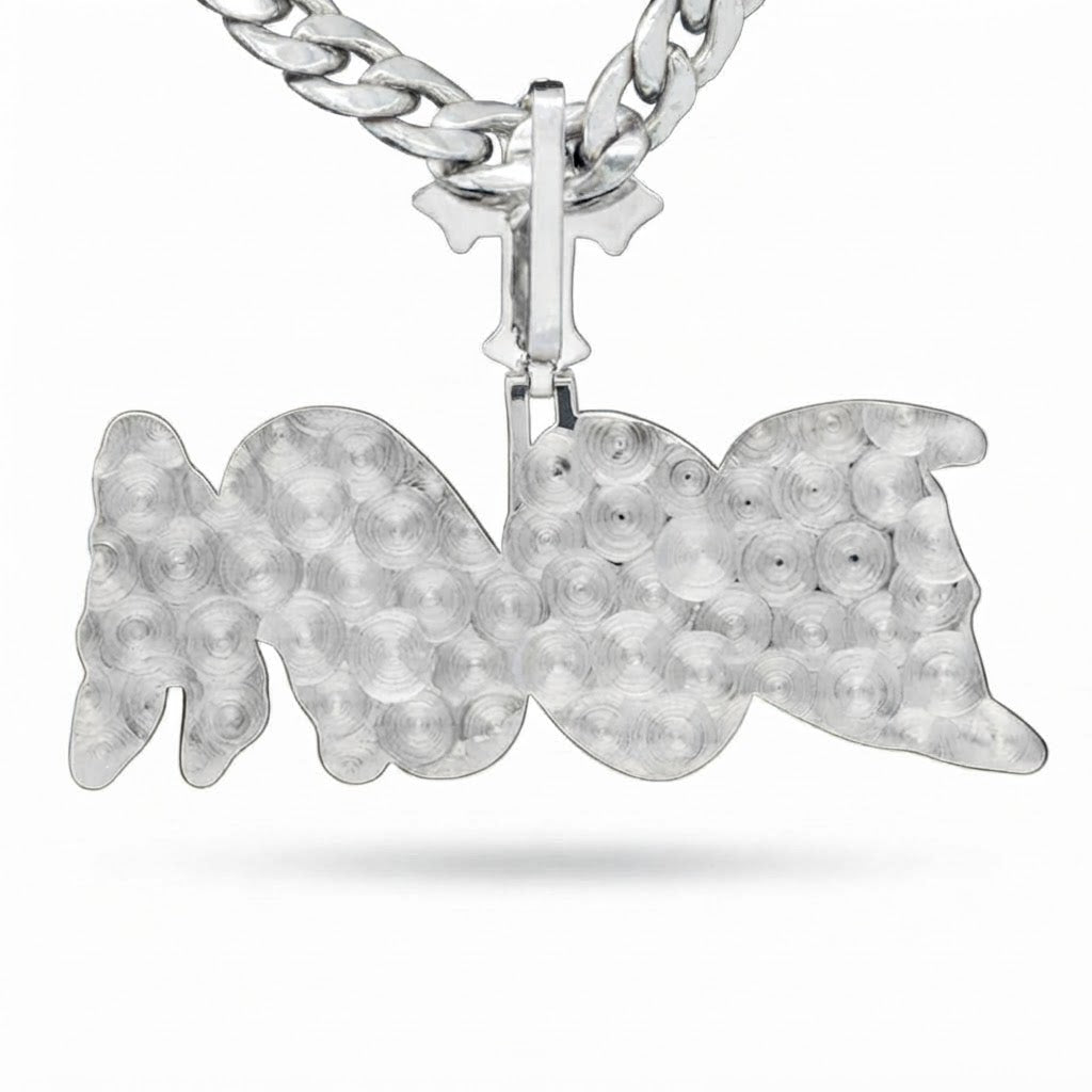 Gothic Cross BOCA Script Diamond Pendant