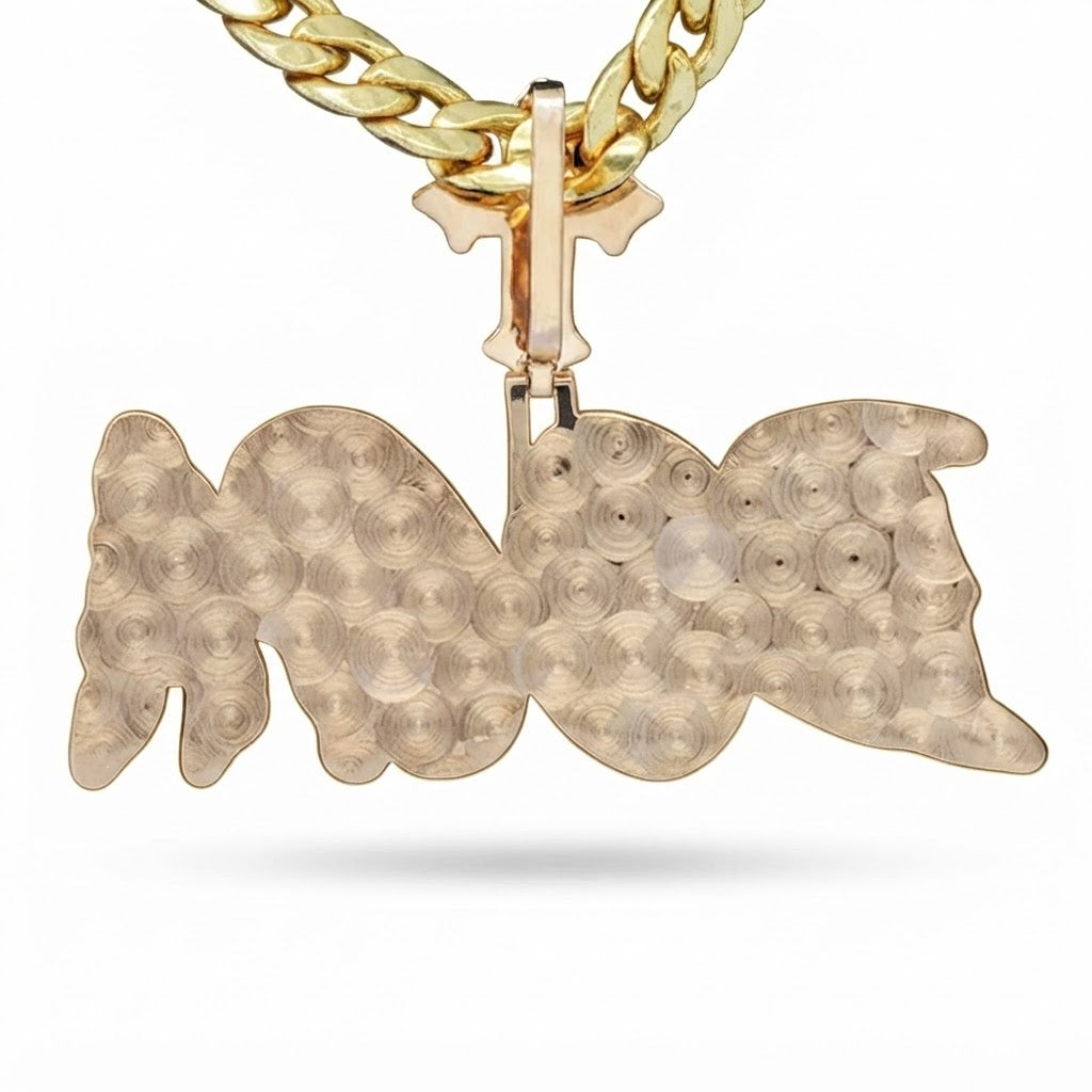 Gothic Cross BOCA Script Diamond Pendant