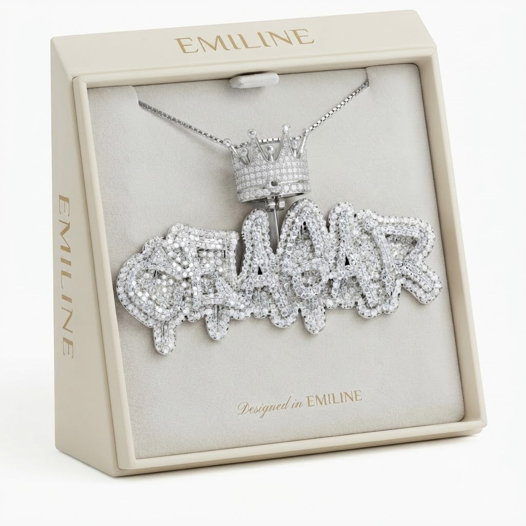 Moissanite Custom Letter Diamond Pendant