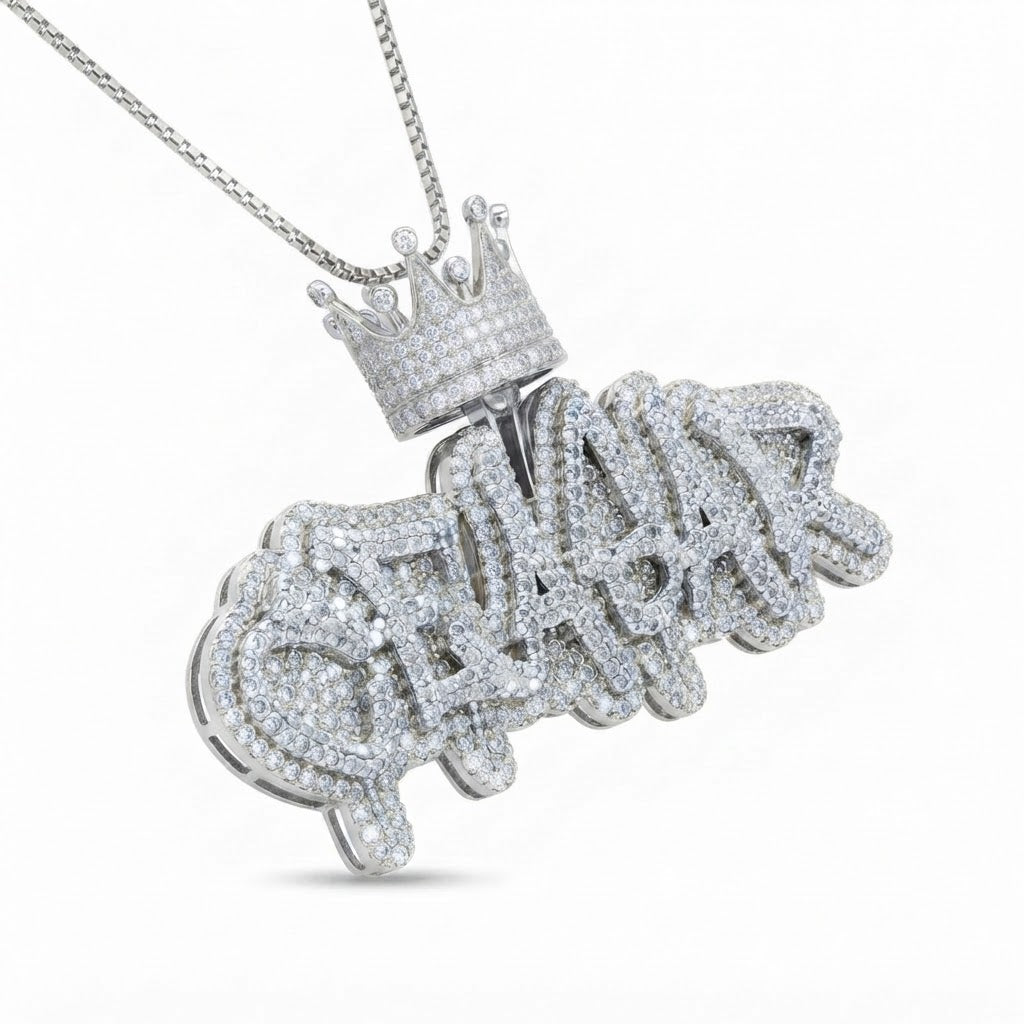 Moissanite Custom Letter Diamond Pendant
