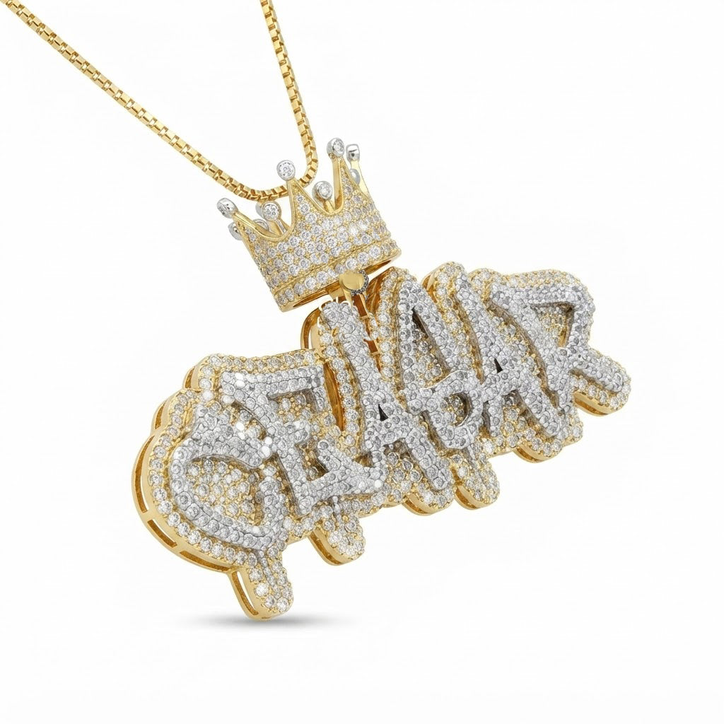 Moissanite Custom Letter Diamond Pendant