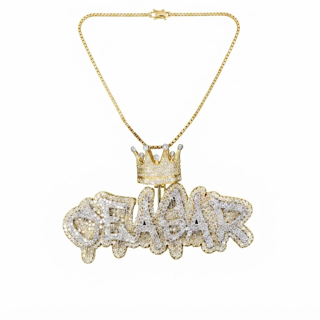 Moissanite Custom Letter Diamond Pendant