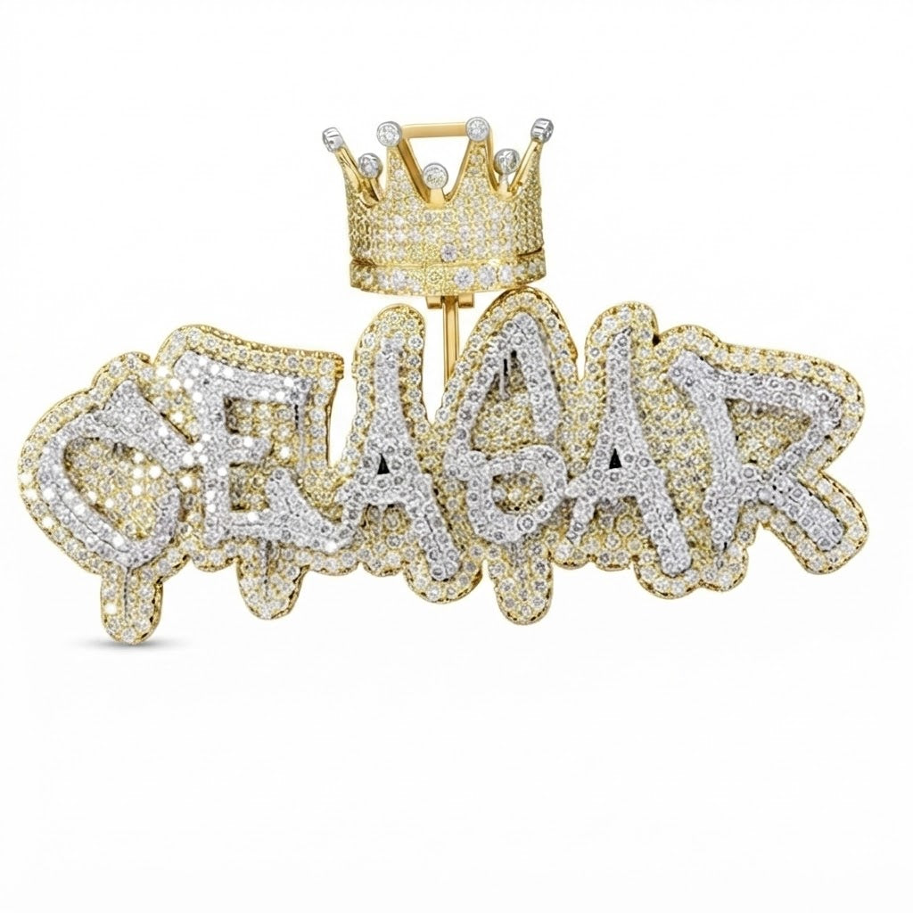 Moissanite Custom Letter Diamond Pendant