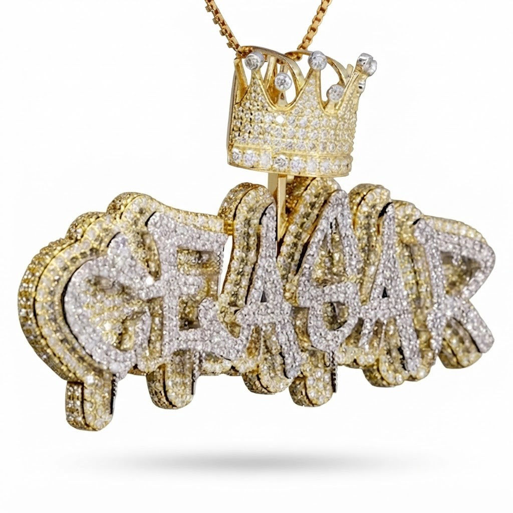 Moissanite Custom Letter Diamond Pendant