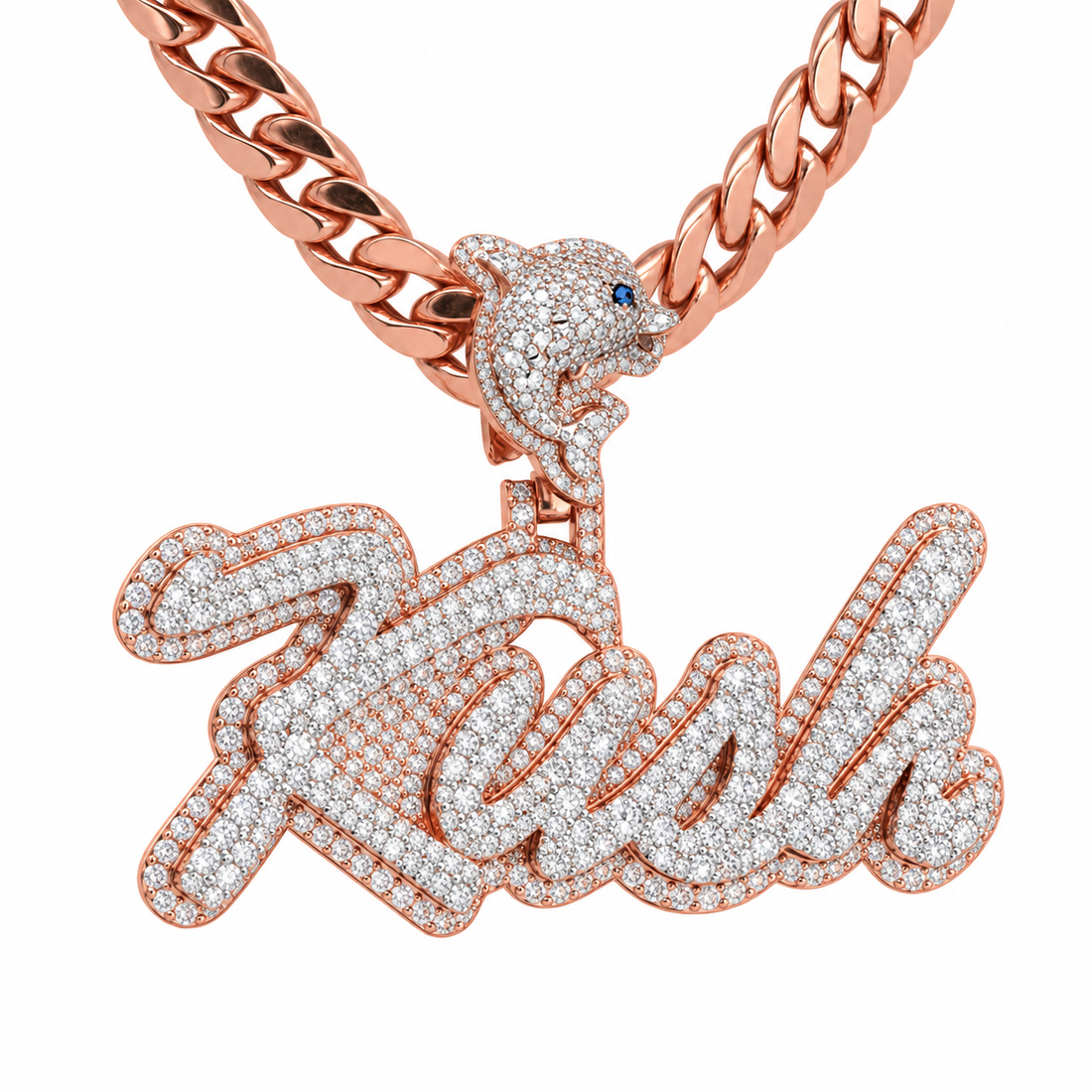 Custom KUSH Name Diamond Pendant