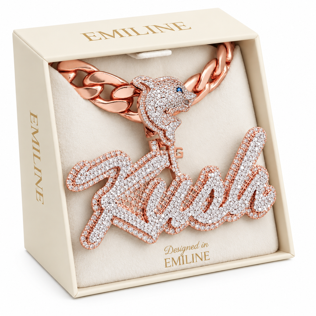 Custom KUSH Name Diamond Pendant