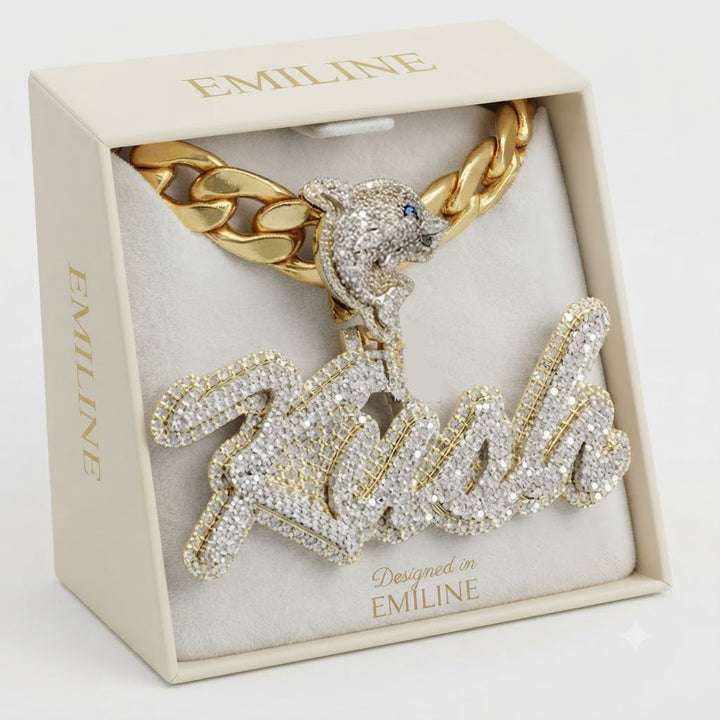 Custom KUSH Name Diamond Pendant