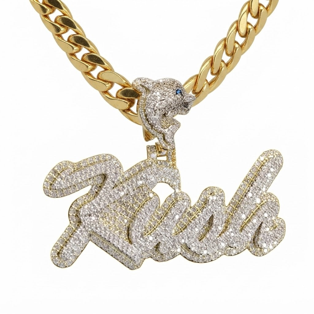 Custom KUSH Name Diamond Pendant