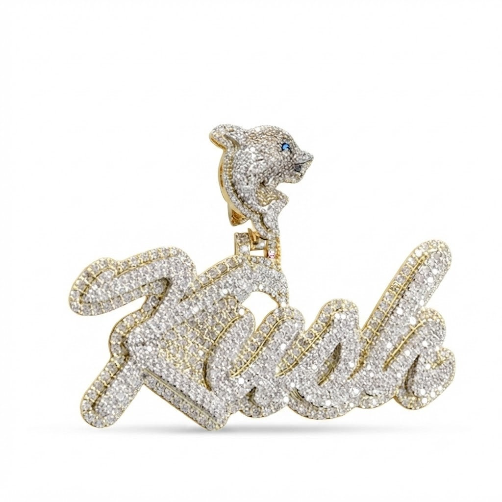 Custom KUSH Name Diamond Pendant