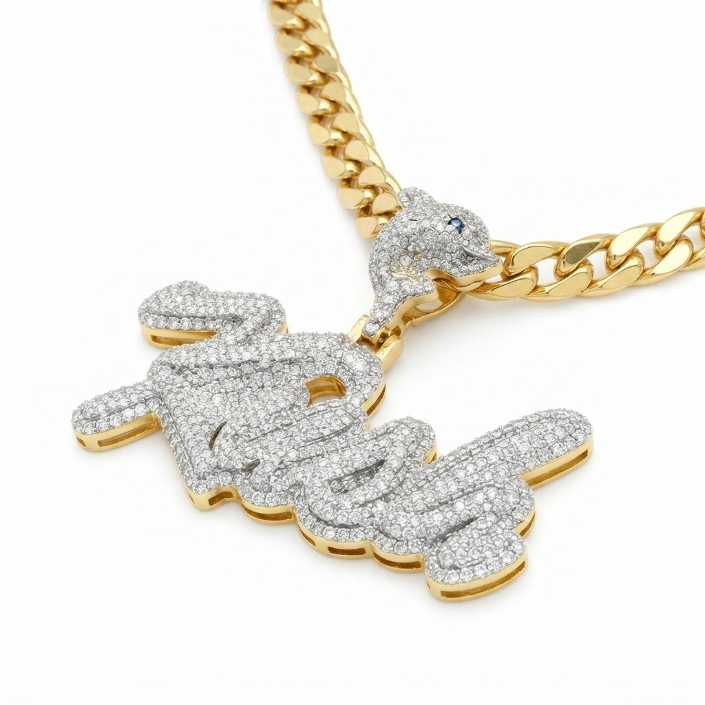 Custom KUSH Name Diamond Pendant