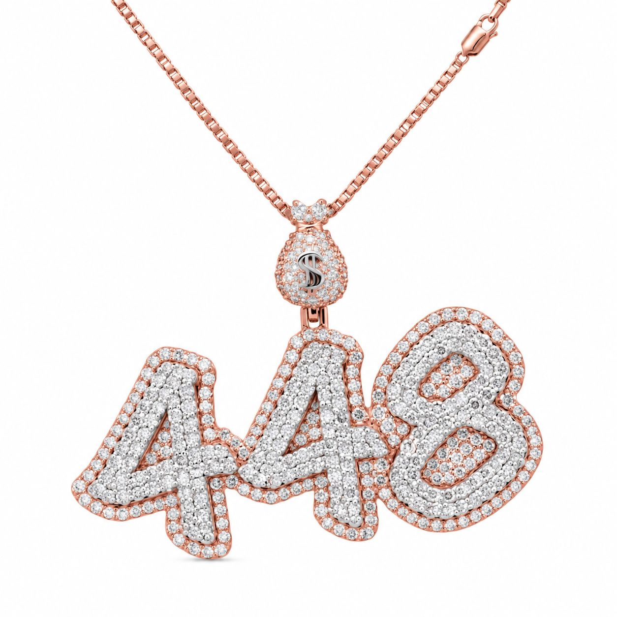 Crown Money Bag Dollar Sign Custom Pendant