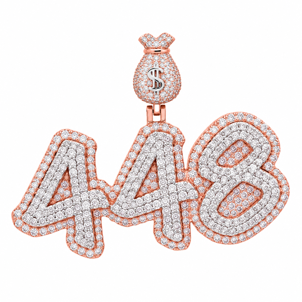 Crown Money Bag Dollar Sign Custom Pendant
