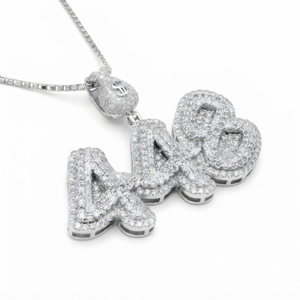 Crown Money Bag Dollar Sign Custom Pendant