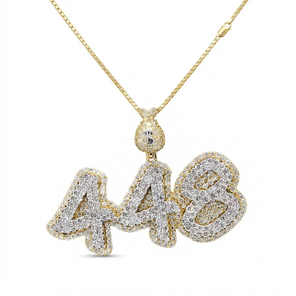 Crown Money Bag Dollar Sign Custom Pendant
