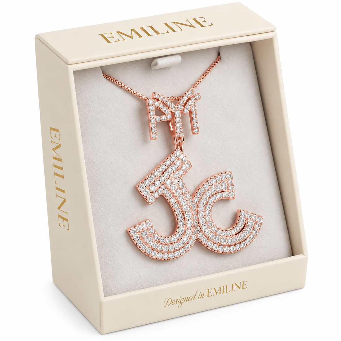 Moissanite Diamond Custom Letter Pendant