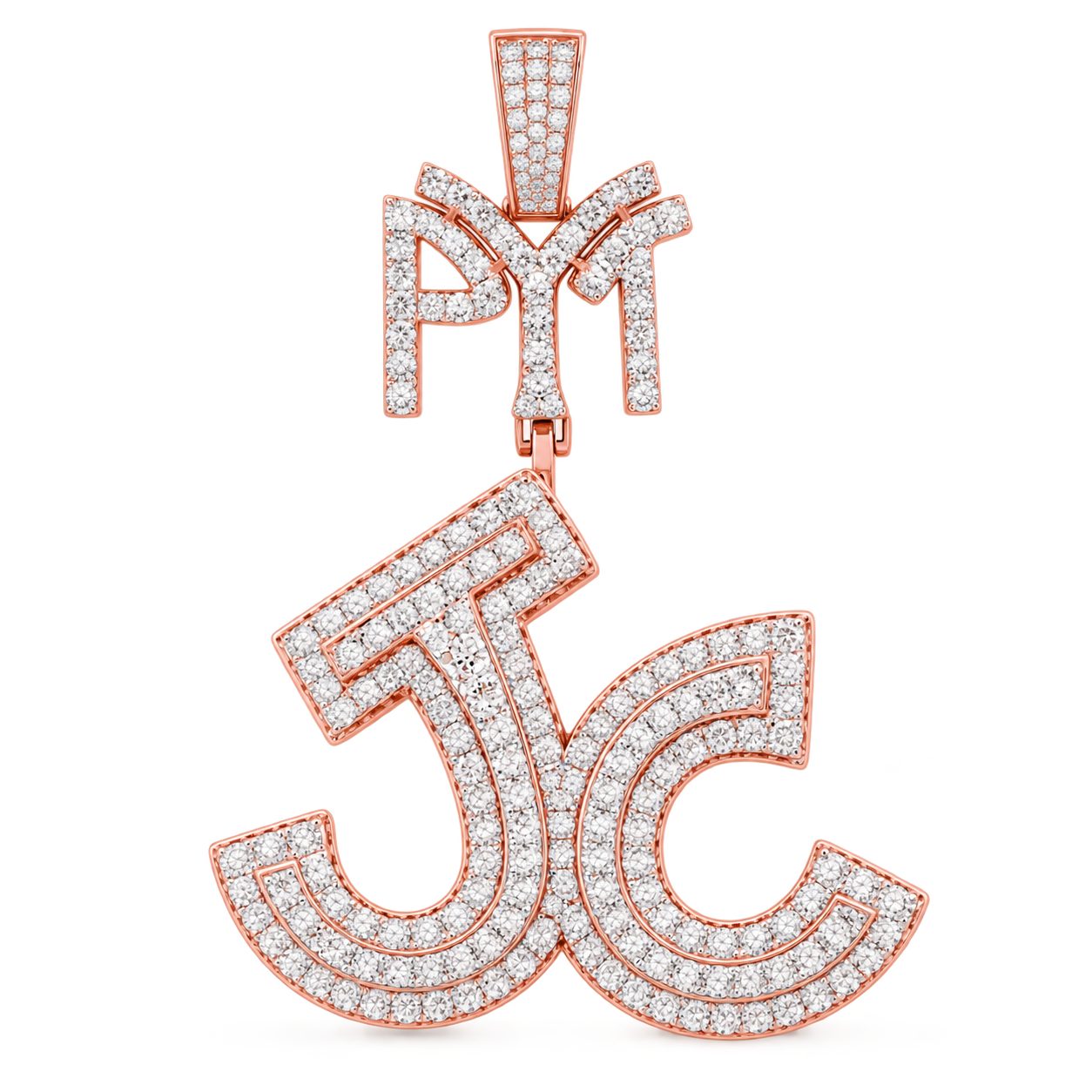 Moissanite Diamond Custom Letter Pendant