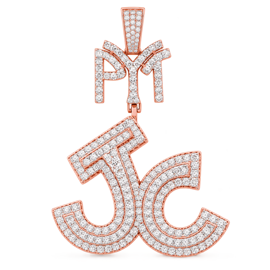 Moissanite Diamond Custom Letter Pendant