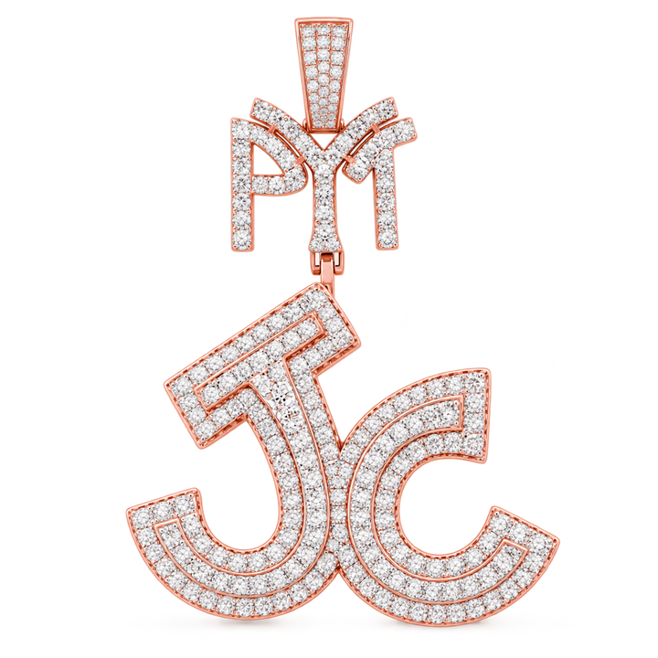 Moissanite Diamond Custom Letter Pendant
