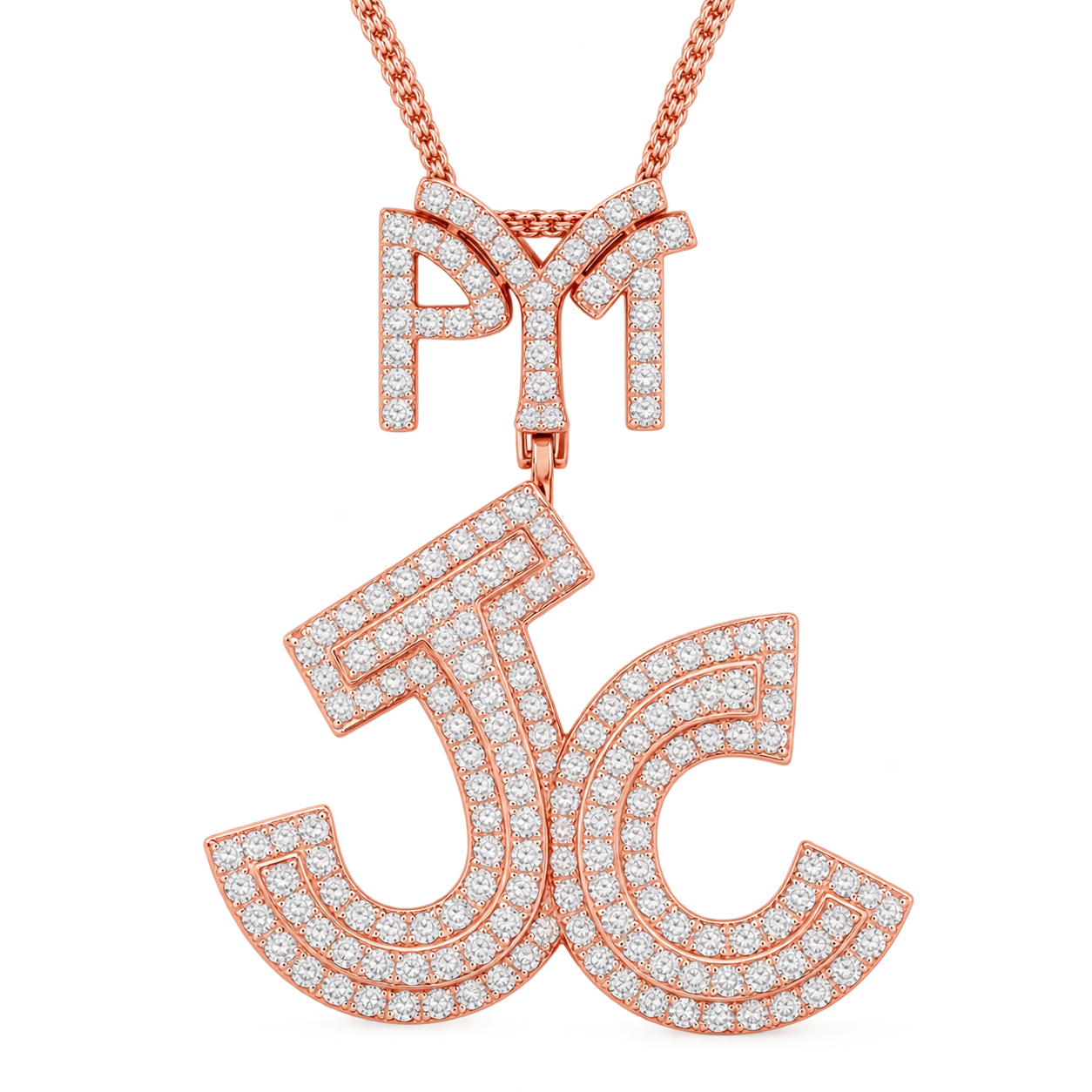 Moissanite Diamond Custom Letter Pendant