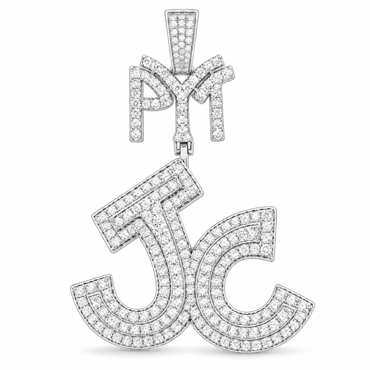 Moissanite Diamond Custom Letter Pendant