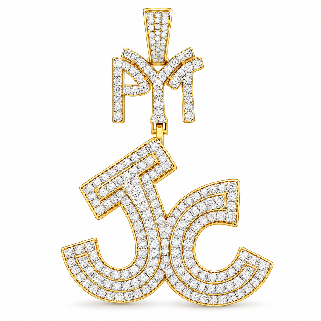 Moissanite Diamond Custom Letter Pendant