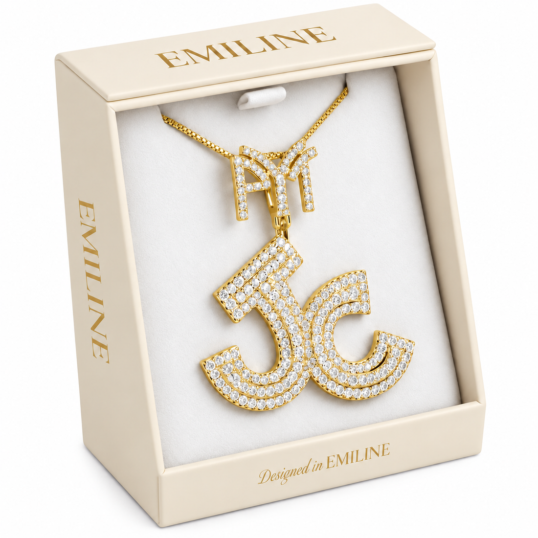 Moissanite Diamond Custom Letter Pendant