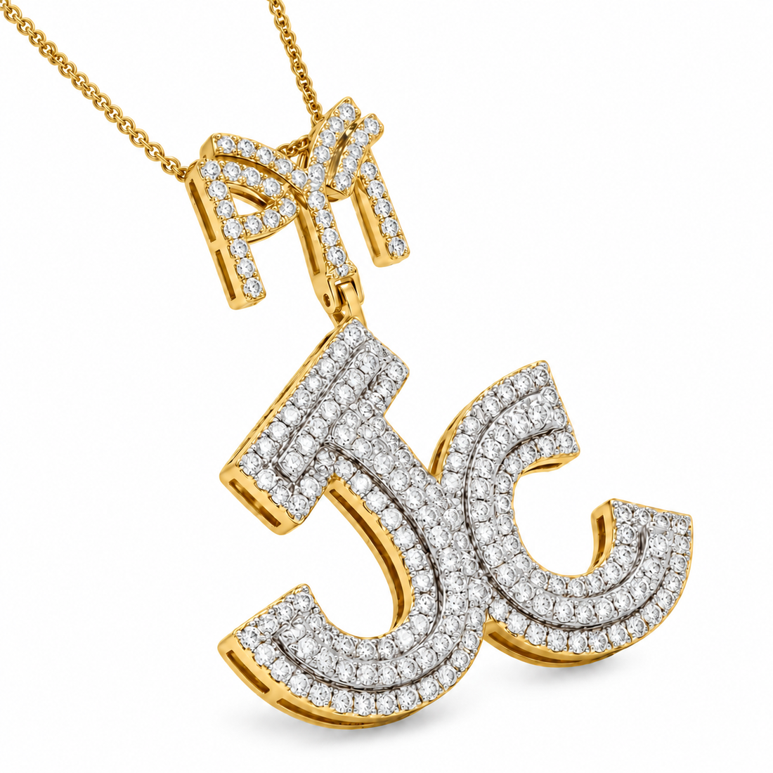 Moissanite Diamond Custom Letter Pendant