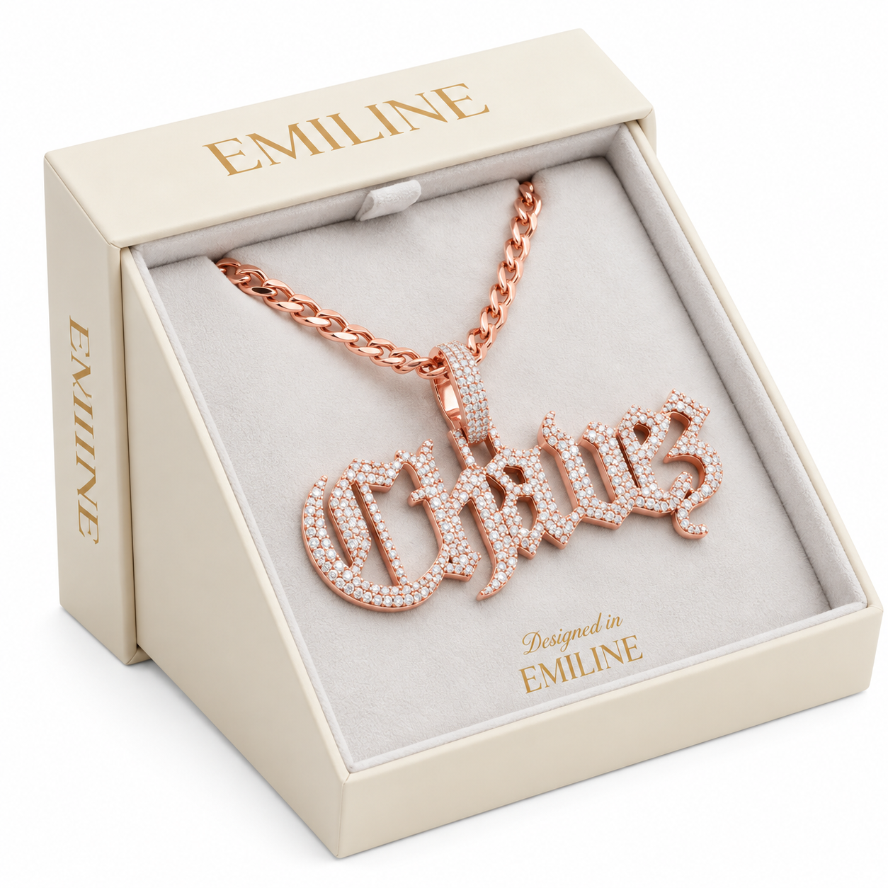 Cursive Script Custom Name Pendant
