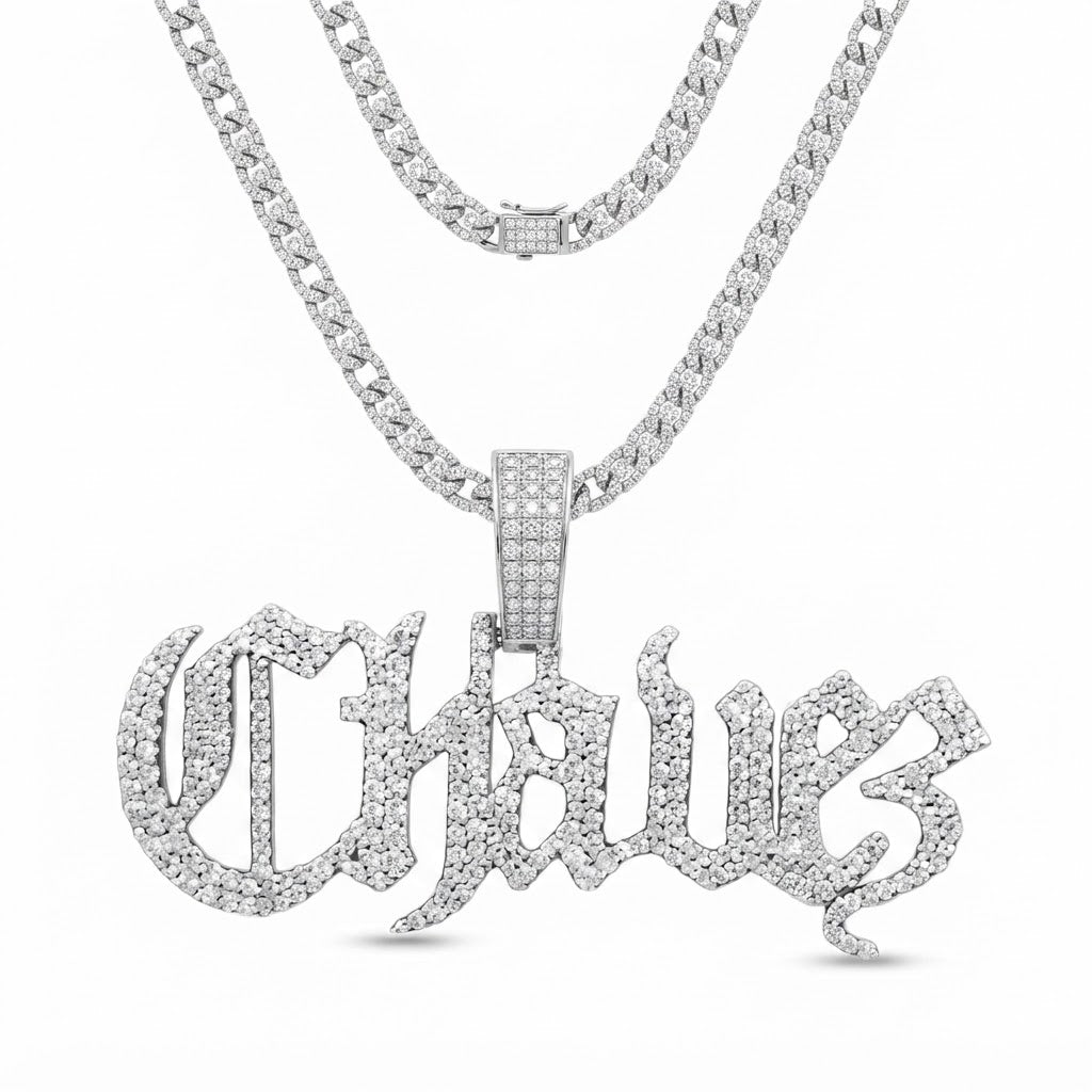 Cursive Script Custom Name Pendant