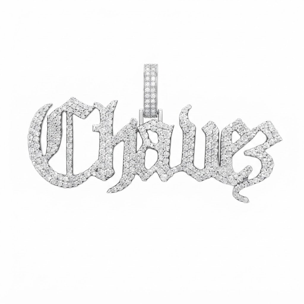 Cursive Script Custom Name Pendant