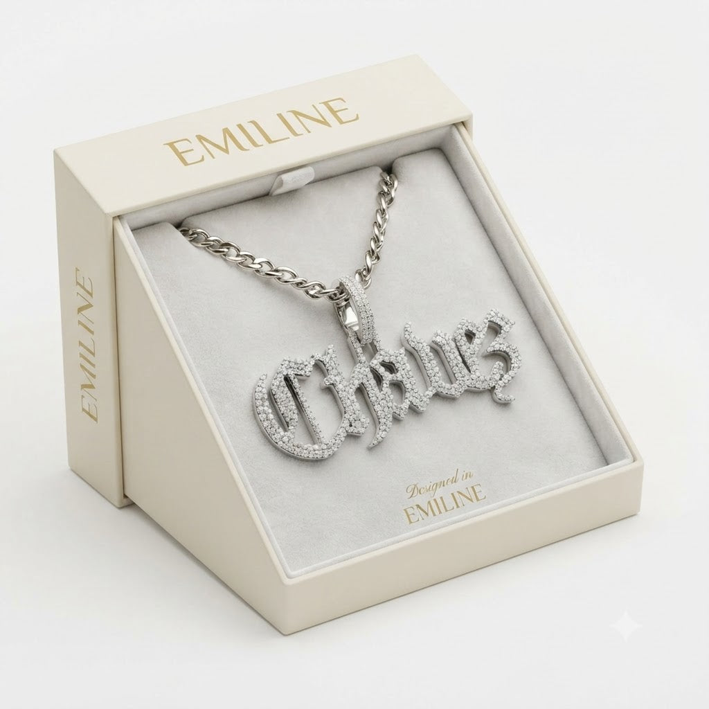 Cursive Script Custom Name Pendant