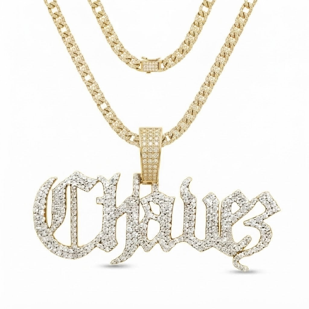 Cursive Script Custom Name Pendant