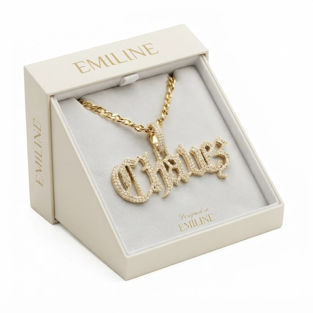 Cursive Script Custom Name Pendant