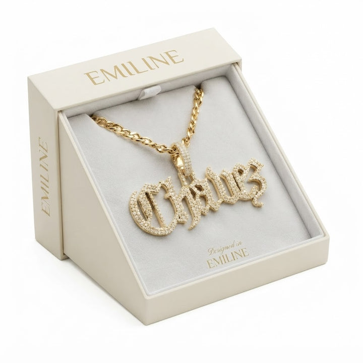Cursive Script Custom Name Pendant