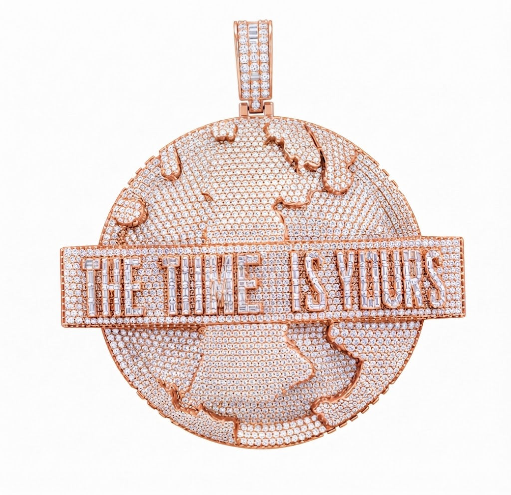 World Map The World Is Yours Custom Name Pendant