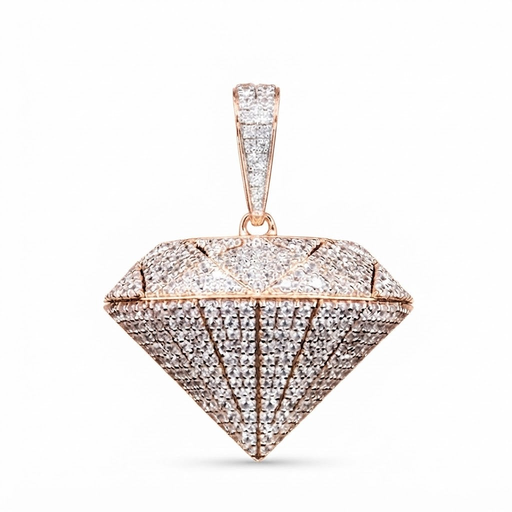Iced Out Diamond Shape Pendant
