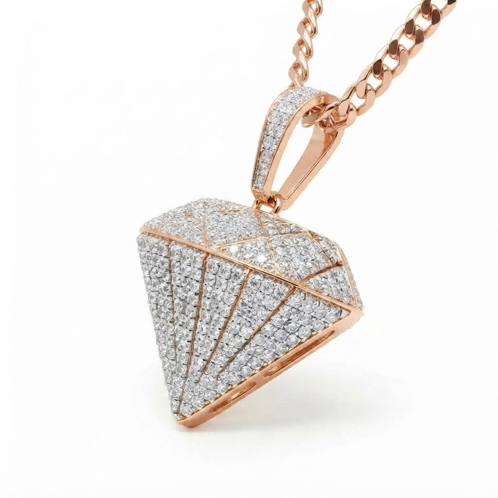 Iced Out Diamond Shape Pendant