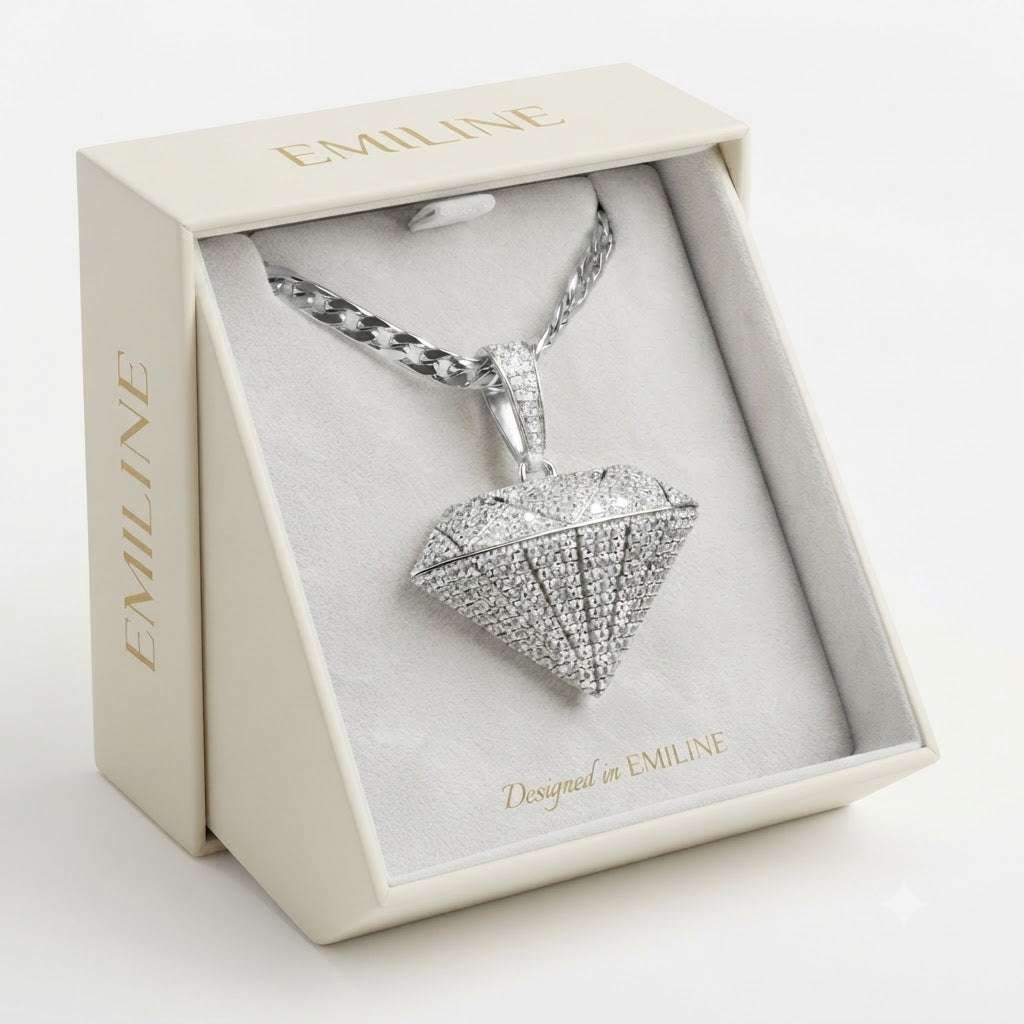 Iced Out Diamond Shape Pendant