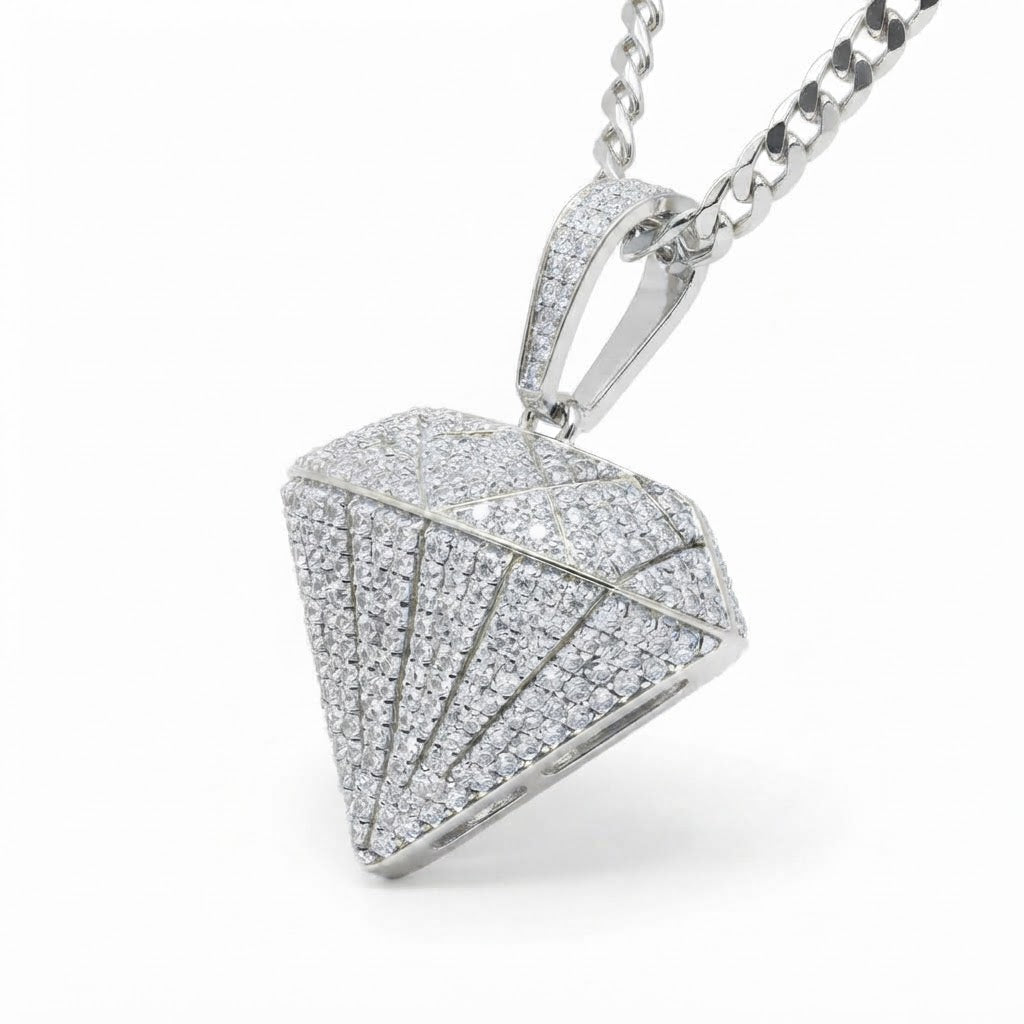 Iced Out Diamond Shape Pendant