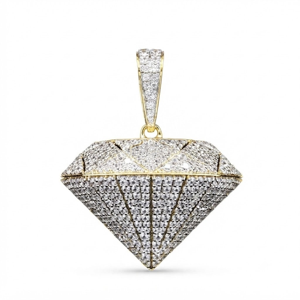 Iced Out Diamond Shape Pendant