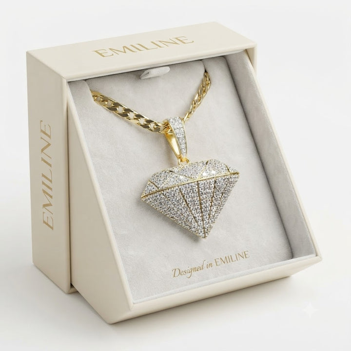 Iced Out Diamond Shape Pendant