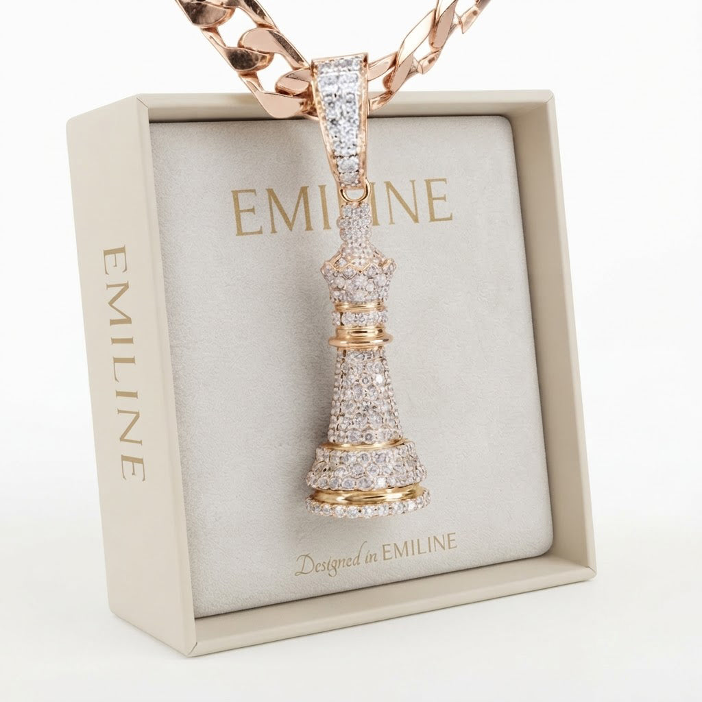 Chess Bishop Diamond Pendant