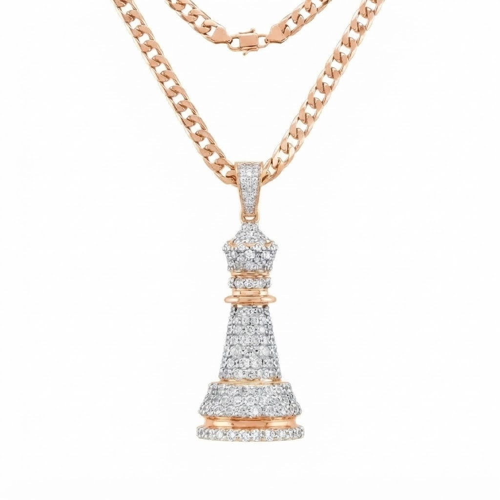 Chess Bishop Diamond Pendant