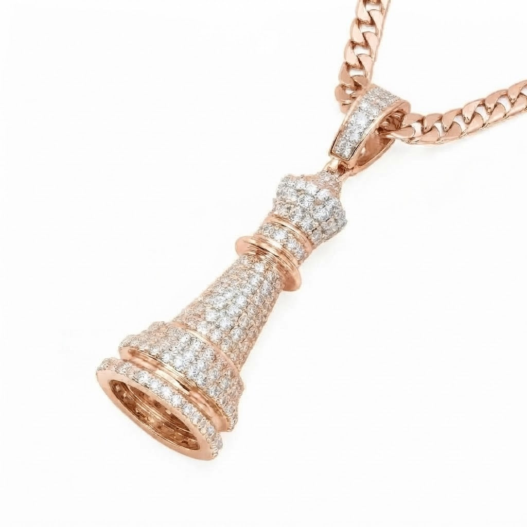 Chess Bishop Diamond Pendant