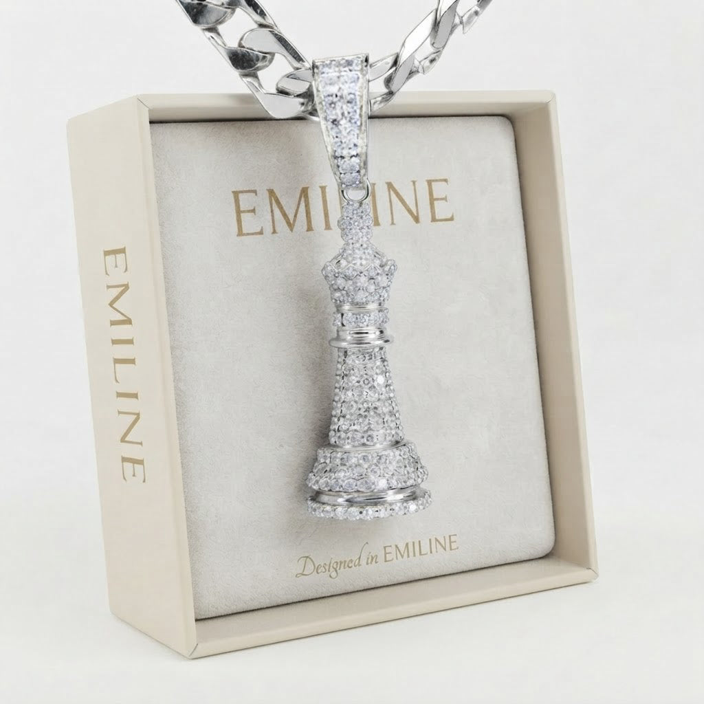 Chess Bishop Diamond Pendant