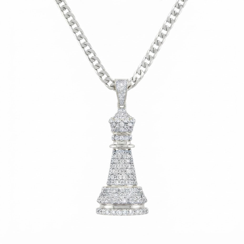 Chess Bishop Diamond Pendant