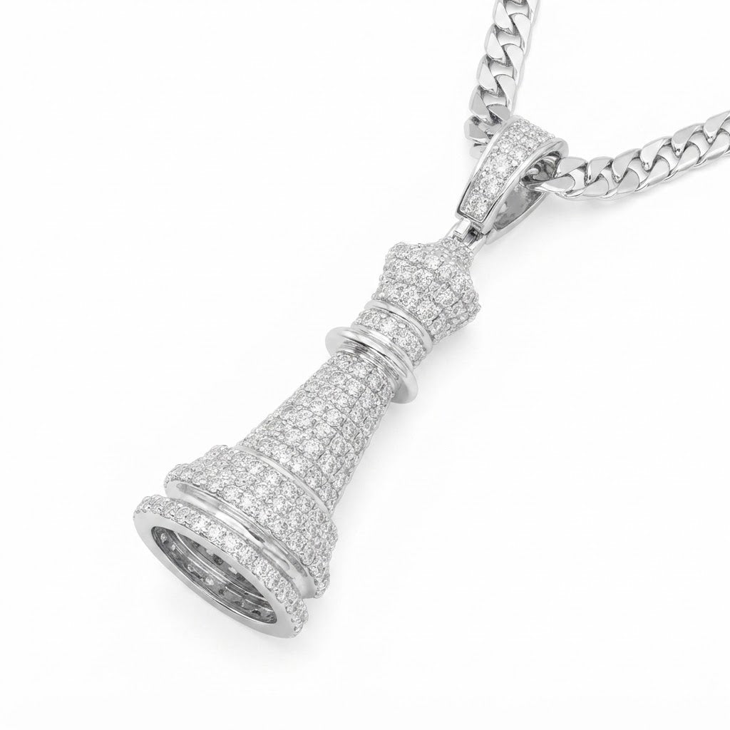 Chess Bishop Diamond Pendant