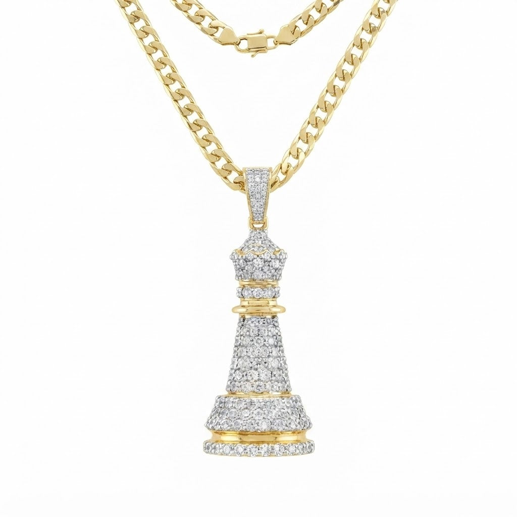 Chess Bishop Diamond Pendant