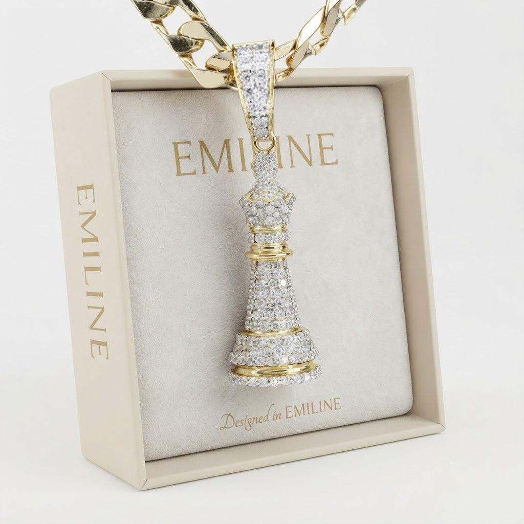 Chess Bishop Diamond Pendant