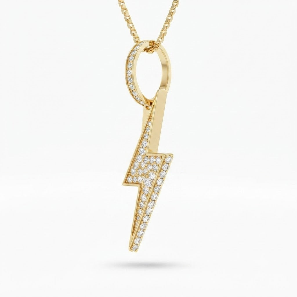 Lightning Bolt Diamond Pendant